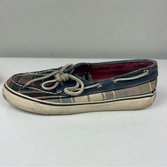 Sperry Top sider blue plaid boat shoes women’s size 6.5 - Picture 14 of 16